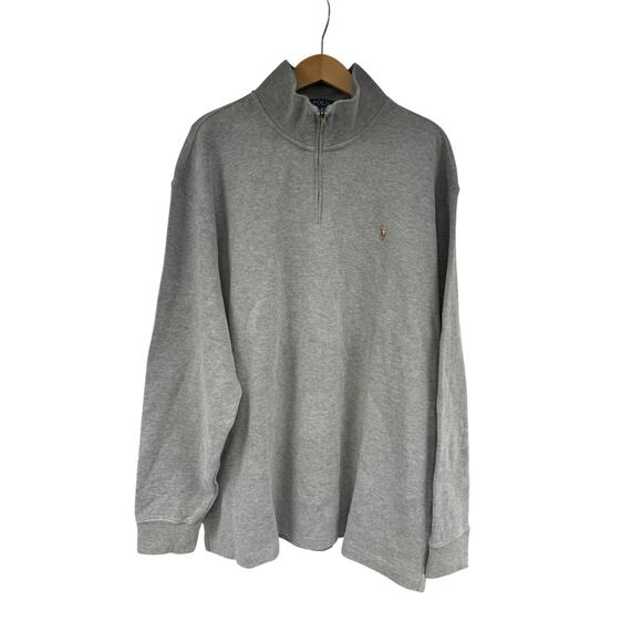 Polo Ralph Lauren Other - Polo Ralph Lauren Estate-Rib Quarter-Zip Pullover Dark Vintage Heather Men’s 2XL